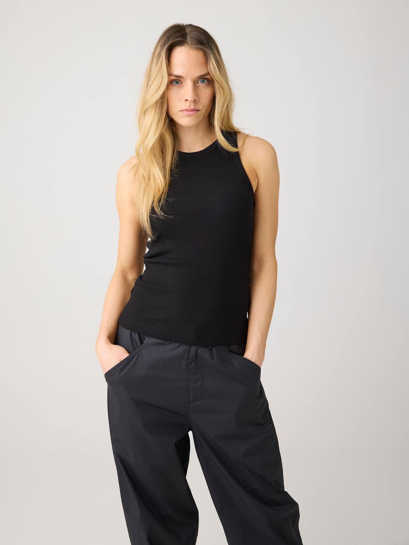 Top Rib Racer Knowledge Cotton Apparel Black 01