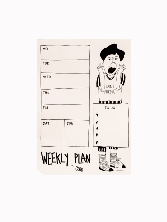 Wochenplaner Weekly Planner Don’t Forget Helenb Beige 1