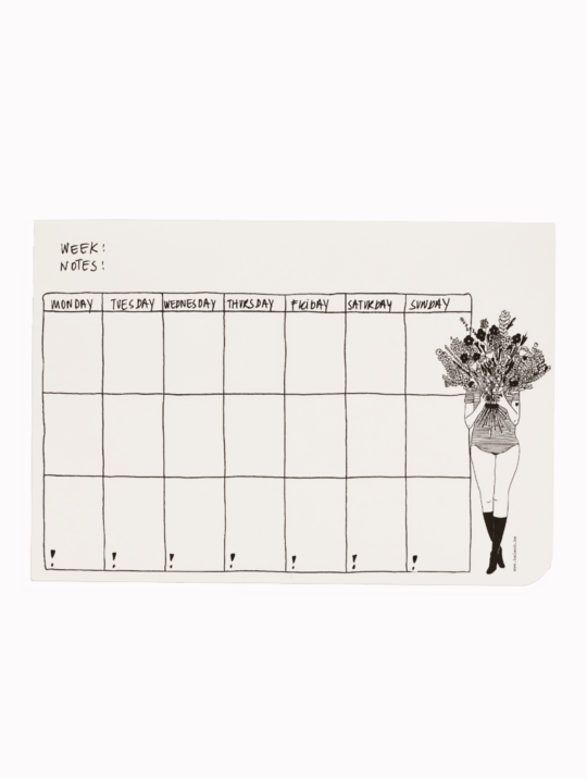 Wochenplaner Weekly Planner Flower Girl Helenb Beige 1