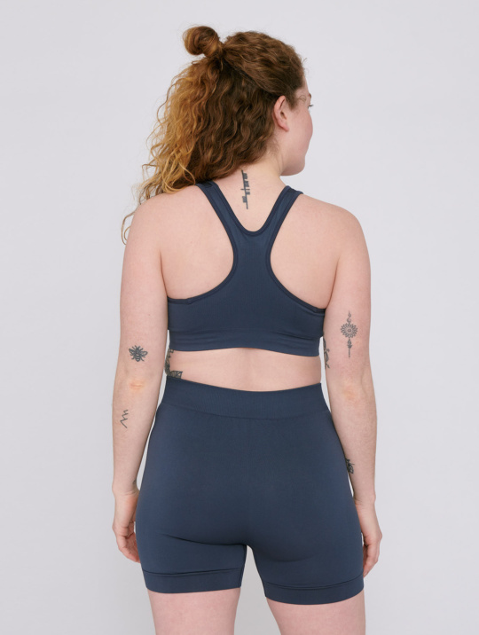 Workout Bra Active Organic Basics Dusty Blue 1